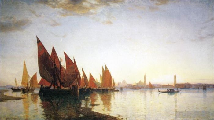 威廉·斯坦利·哈兹尔廷 的油画作品 -  《威尼斯》