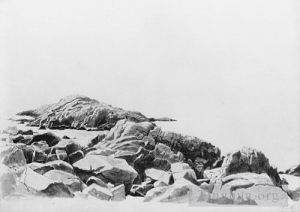 艺术家威廉·斯坦利·哈兹尔廷作品《新英格兰海岸》