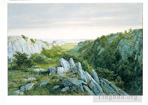 威廉·特罗斯特·理查兹 的油画作品 -  《从天堂到炼狱,纽波特》