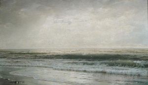 艺术家威廉·特罗斯特·理查兹作品《新泽西海滩》