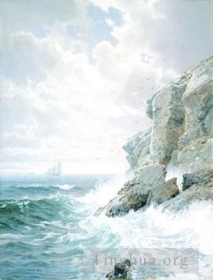 艺术家威廉·特罗斯特·理查兹作品《炼狱悬崖》