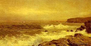 艺术家威廉·特罗斯特·理查兹作品《洛矶海岸》