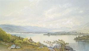艺术家威廉·特罗斯特·理查兹作品《斯夸姆湖和三明治山》