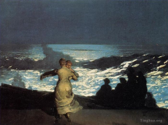 温斯洛·霍默 的油画作品 -  《夏日的夜晚》