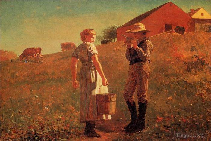 温斯洛·霍默 的油画作品 -  《禁酒会议又名中午时间》