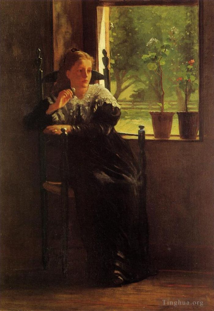 温斯洛·霍默 的油画作品 -  《在窗口》