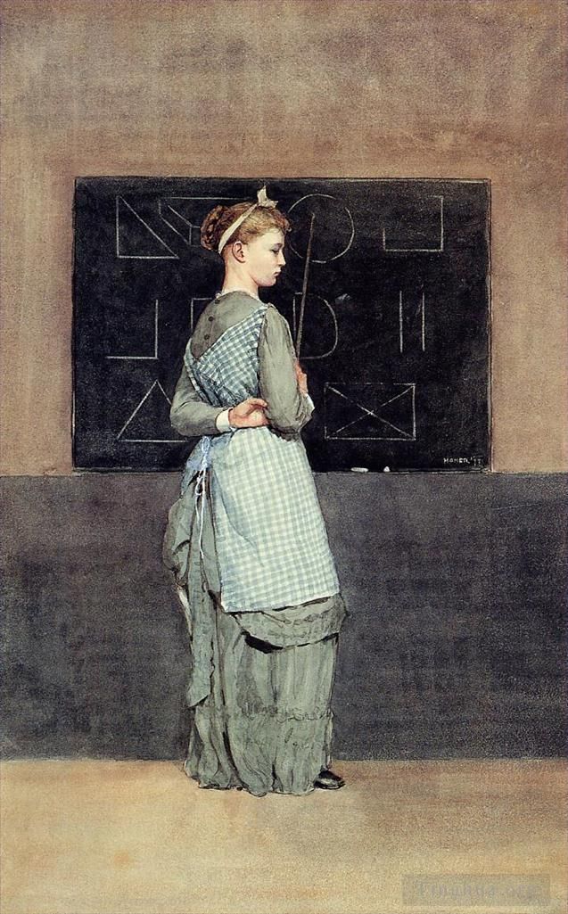 温斯洛·霍默 的油画作品 -  《黑板》