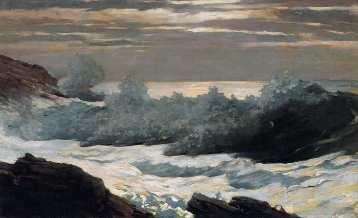 温斯洛·霍默 的油画作品 -  《海上风暴过后的清晨》