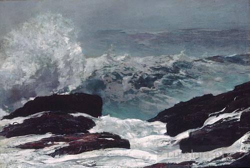 温斯洛·霍默 的油画作品 -  《缅因海岸》