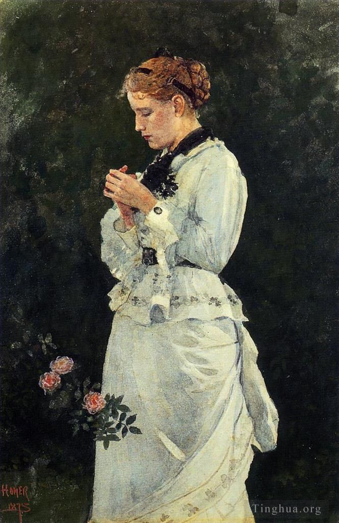 温斯洛·霍默 的油画作品 -  《一位女士的肖像》