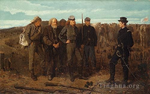 温斯洛·霍默 的油画作品 -  《前线的战俘》