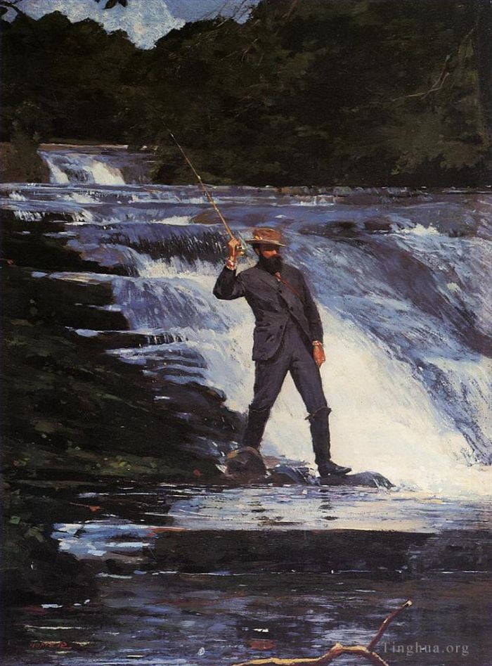 温斯洛·霍默 的油画作品 -  《钓鱼者》