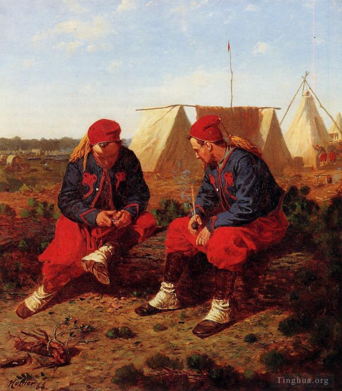温斯洛·霍默 的油画作品 -  《布赖尔伍德烟斗》