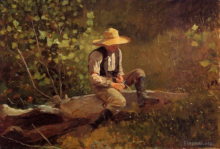 温斯洛·霍默 的油画作品 -  《削削男孩》