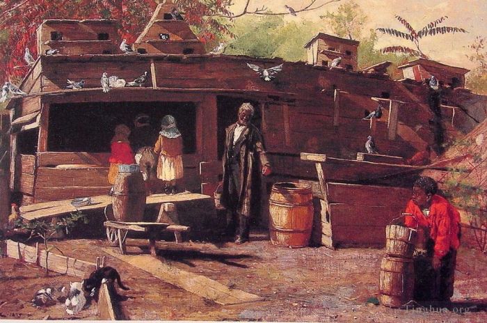 温斯洛·霍默 的油画作品 -  《奈德叔叔在家》