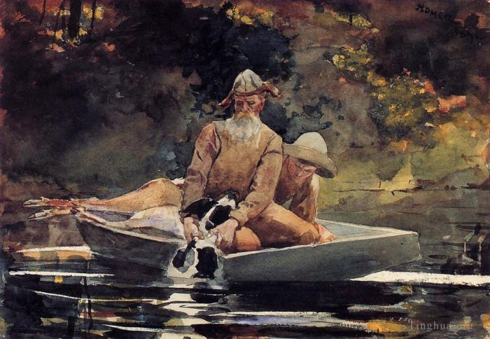 温斯洛·霍默 的各类绘画作品 -  《狩猎之后》