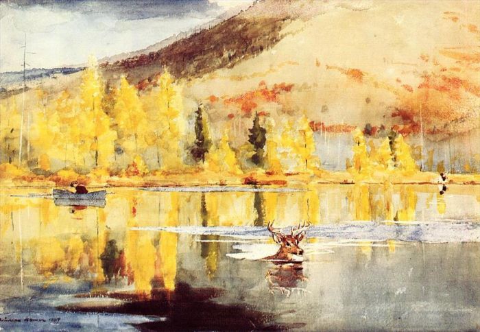 温斯洛·霍默 的各类绘画作品 -  《十月的一天》