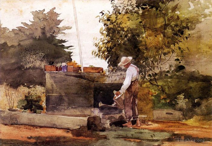 温斯洛·霍默 的各类绘画作品 -  《在井边》