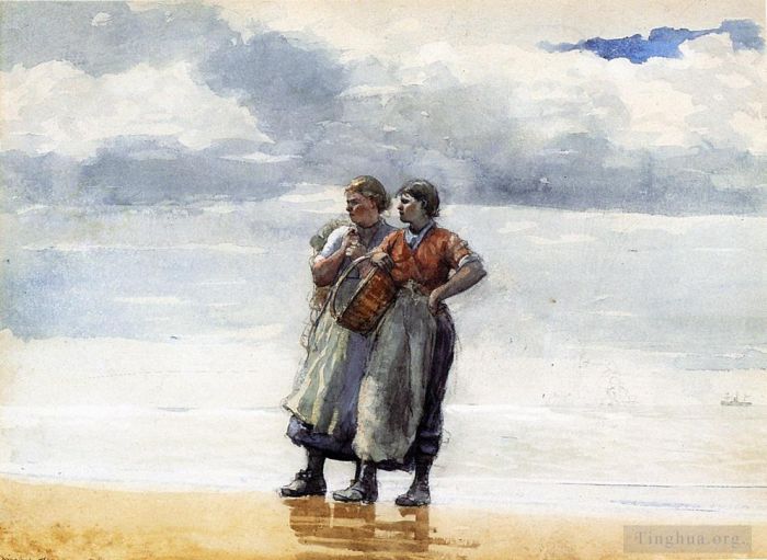 温斯洛·霍默 的各类绘画作品 -  《海的女儿们》
