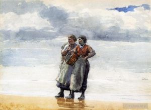 艺术家温斯洛·霍默作品《海的女儿们》