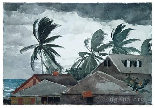 温斯洛·霍默 的各类绘画作品 -  《飓风巴哈马》