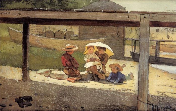 温斯洛·霍默 的各类绘画作品 -  《负责宝宝》