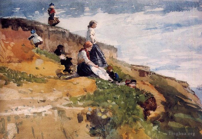 温斯洛·霍默 的各类绘画作品 -  《悬崖上》