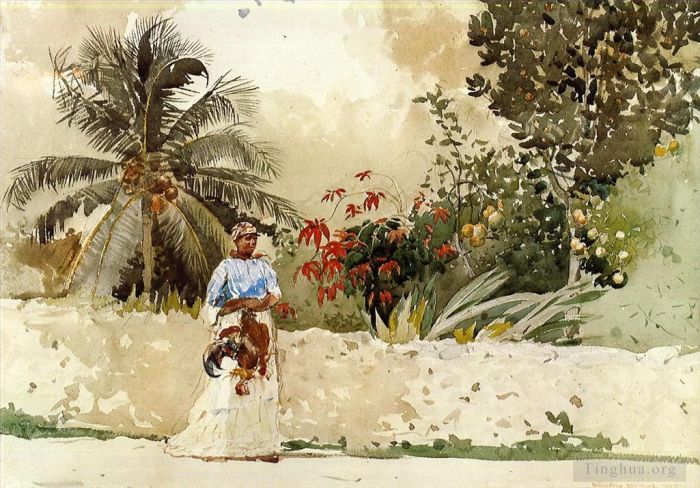 温斯洛·霍默 的各类绘画作品 -  《去巴哈马的路上》
