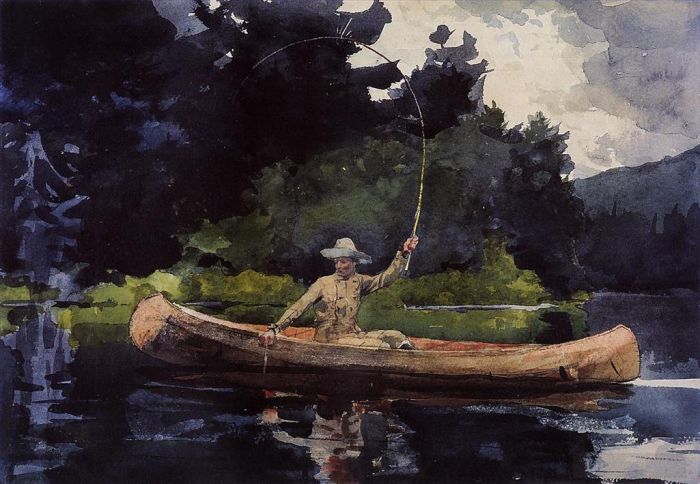 温斯洛·霍默 的各类绘画作品 -  《扮演他又名“北方森林”》