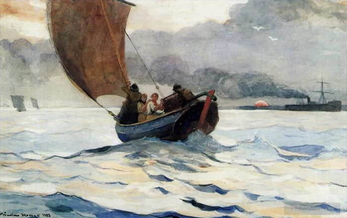 温斯洛·霍默 的各类绘画作品 -  《归来的渔船》