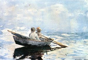 艺术家温斯洛·霍默作品《划艇》