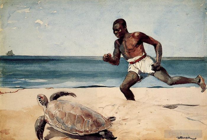 温斯洛·霍默 的各类绘画作品 -  《朗姆岛》