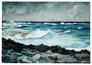 艺术家温斯洛·霍默作品《拿骚海岸和冲浪》