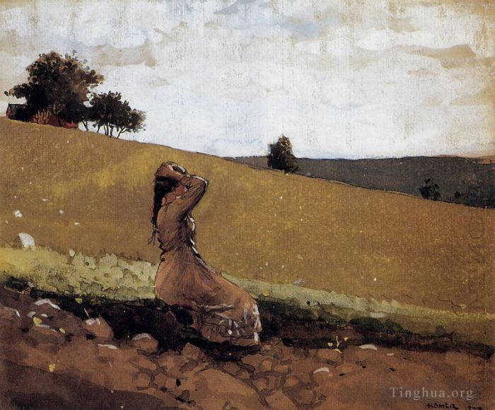 温斯洛·霍默 的各类绘画作品 -  《绿山又名山上》