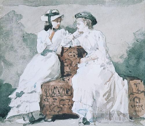 温斯洛·霍默 的各类绘画作品 -  《两位女士》