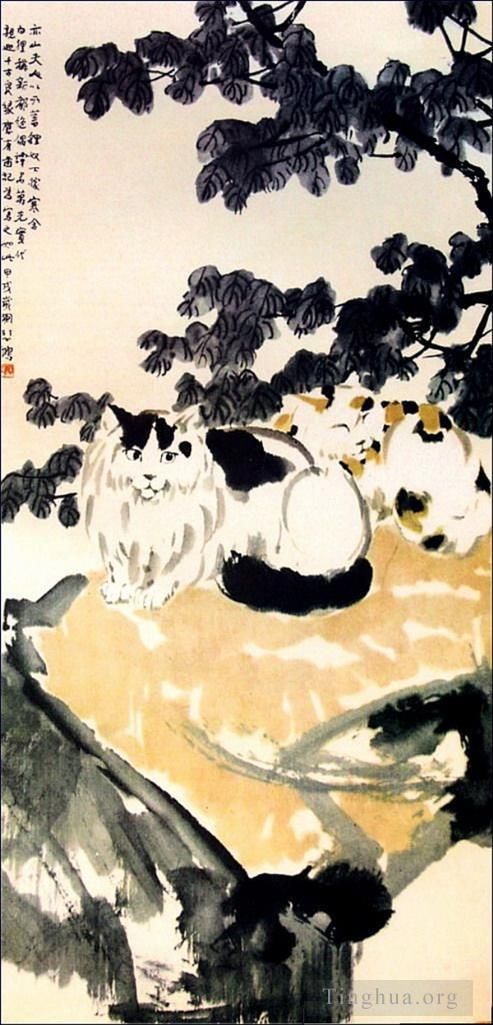 徐悲鸿 的书法国画作品 -  《一只猫》