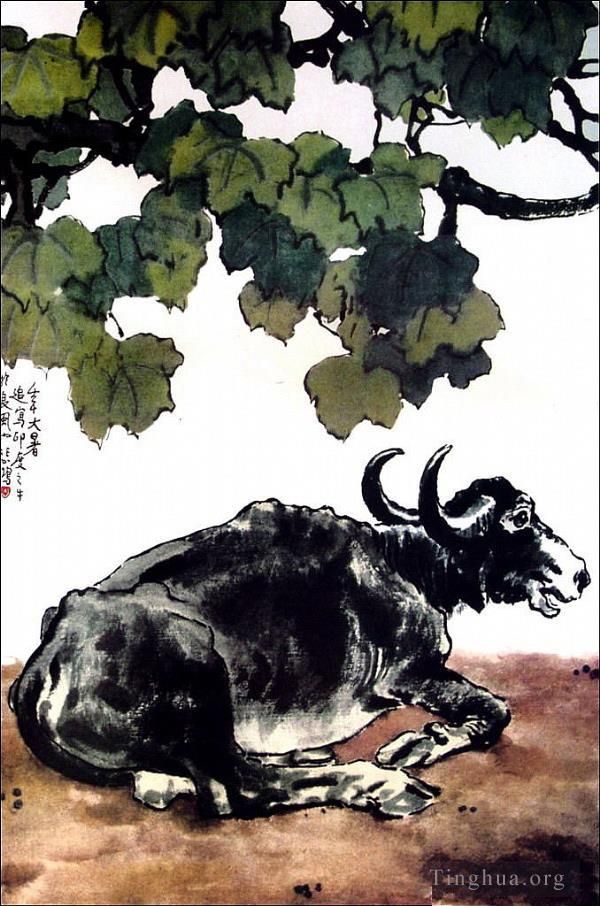 徐悲鸿 的书法国画作品 -  《一头牛》