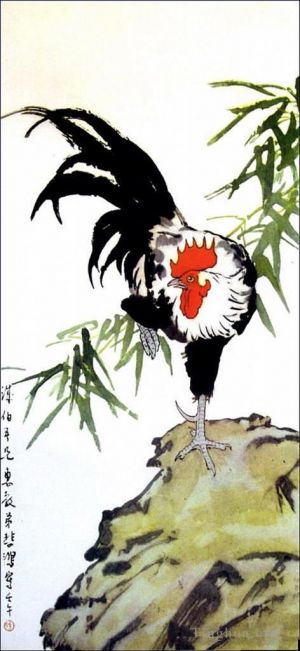 艺术家徐悲鸿作品《一只公鸡》
