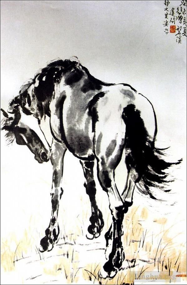 徐悲鸿 的书法国画作品 -  《一匹马》