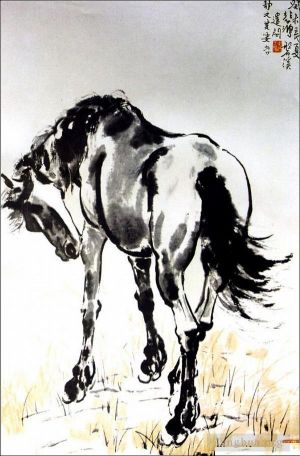 艺术家徐悲鸿作品《一匹马》