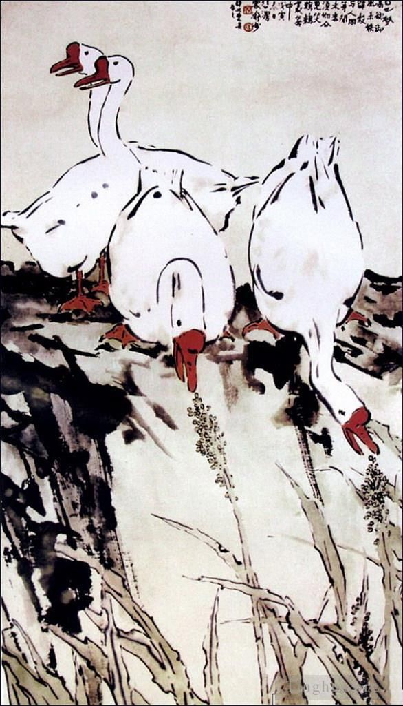 徐悲鸿 的书法国画作品 -  《鹅》