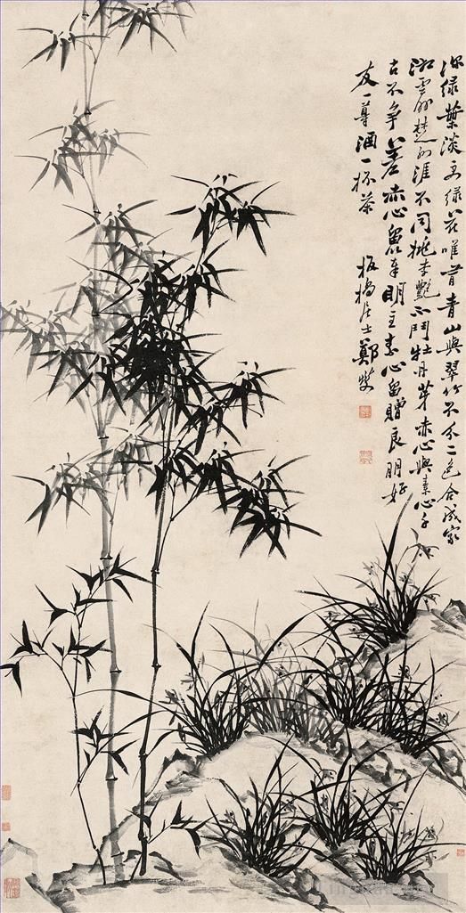 郑燮（郑板桥） 的书法国画作品 -  《中国竹10》