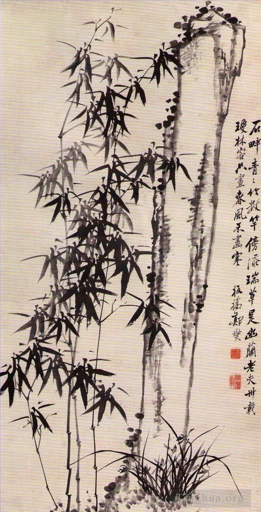 郑燮（郑板桥） 的书法国画作品 -  《竹子》
